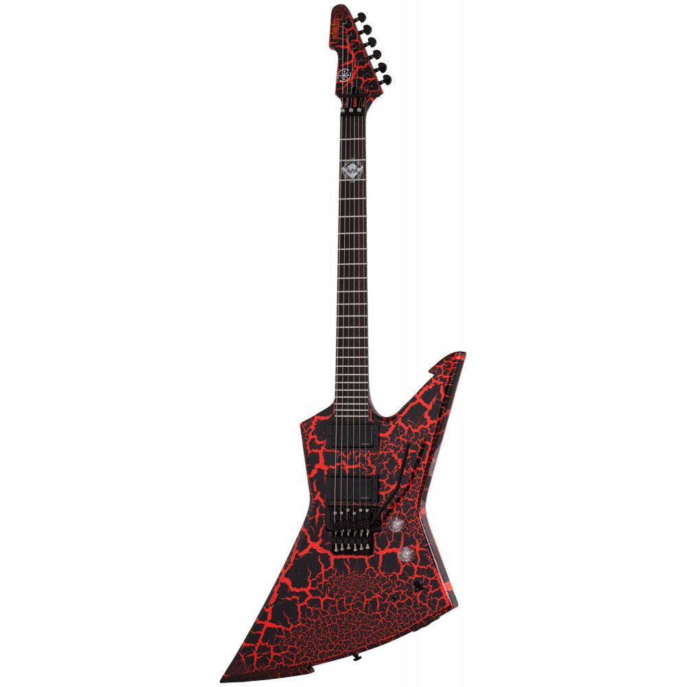 Электрогитара SCHECTER [BALSAC E-1 FR BORC] электрогитара 6-струнная, корпус: красное дерево, гриф: клен 3 куска, накладка: черное дерево, 24 лада, FloydRose, цвет: Black Orange Crackle (BORC)