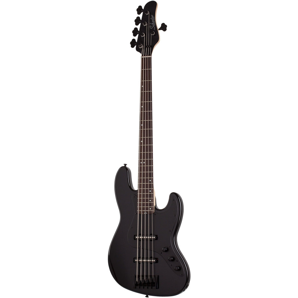 Бас-гитара SCHECTER [J-5 ROSEWOOD FB G.BLK] бас-гитара 5-струнная, корпус: ольха, гриф: клен, накладка палисандр, на болтах, 21 лад, цвет: Gloss Black (G.BLK)