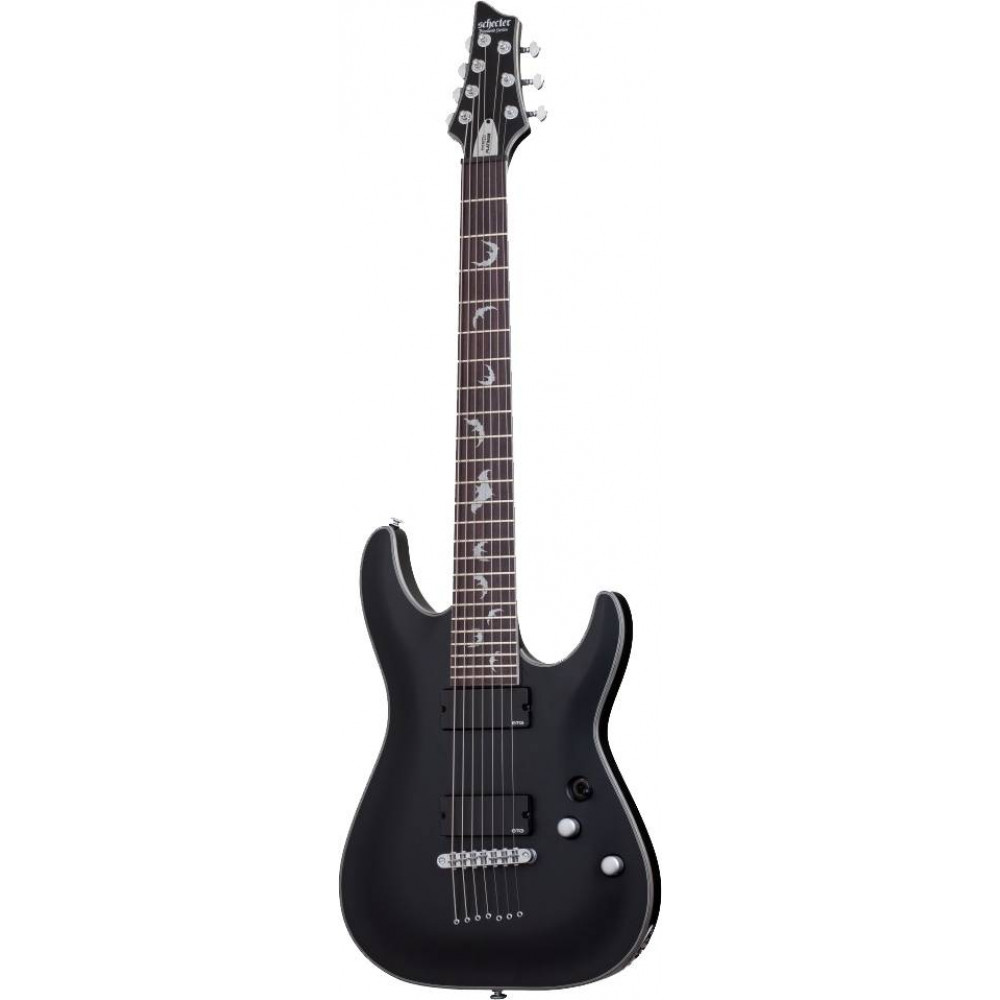 Электрогитара SCHECTER [DAMIEN PLATINUM-7 SBK] электрогитара 7-струнная, корпус: красное дерево, гриф: клен, накладка: палисандр, 24 лада, цвет: Satin Black (SBK)
