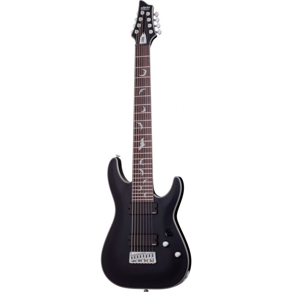 Электрогитара SCHECTER [DAMIEN PLATINUM-8 SBK] электрогитара 8-струнная, корпус: красное дерево, гриф: клен, накладка: палисандр, 24 лада, цвет: Satin Black (SBK)