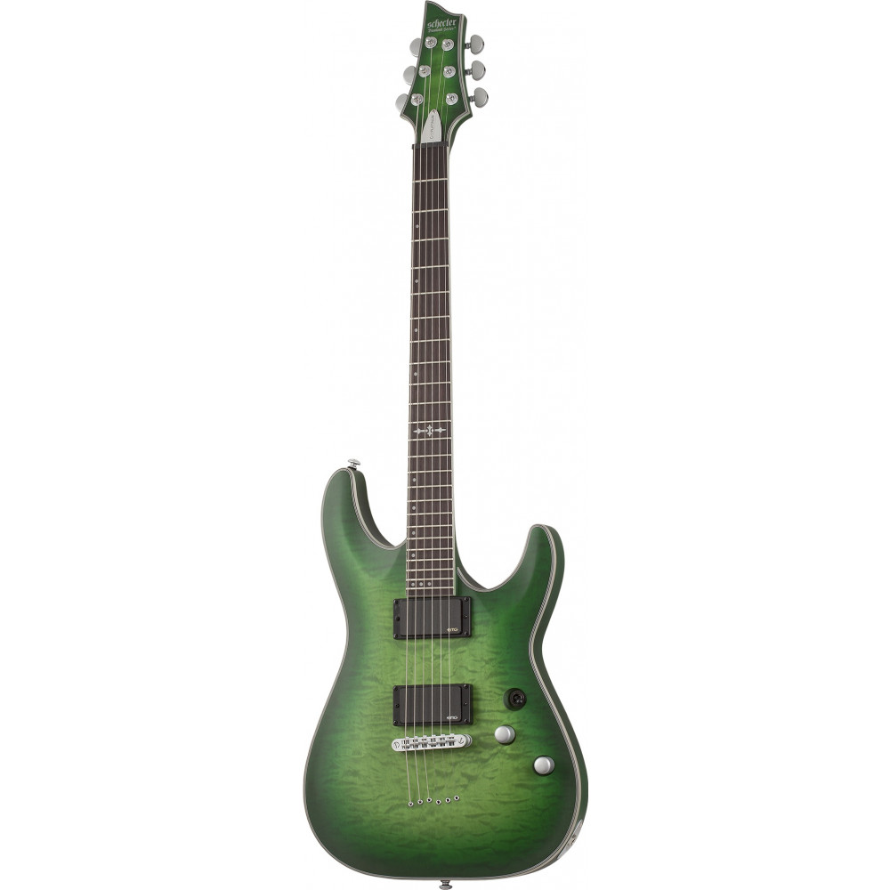 Электрогитара SCHECTER [C-1 PLATINUM SGRB] электрогитара 6-струнная, корпус: красное дерево, гриф: клен, накладка: палисандр, 24 лада, цвет: Satin Green Burst (SGRB)