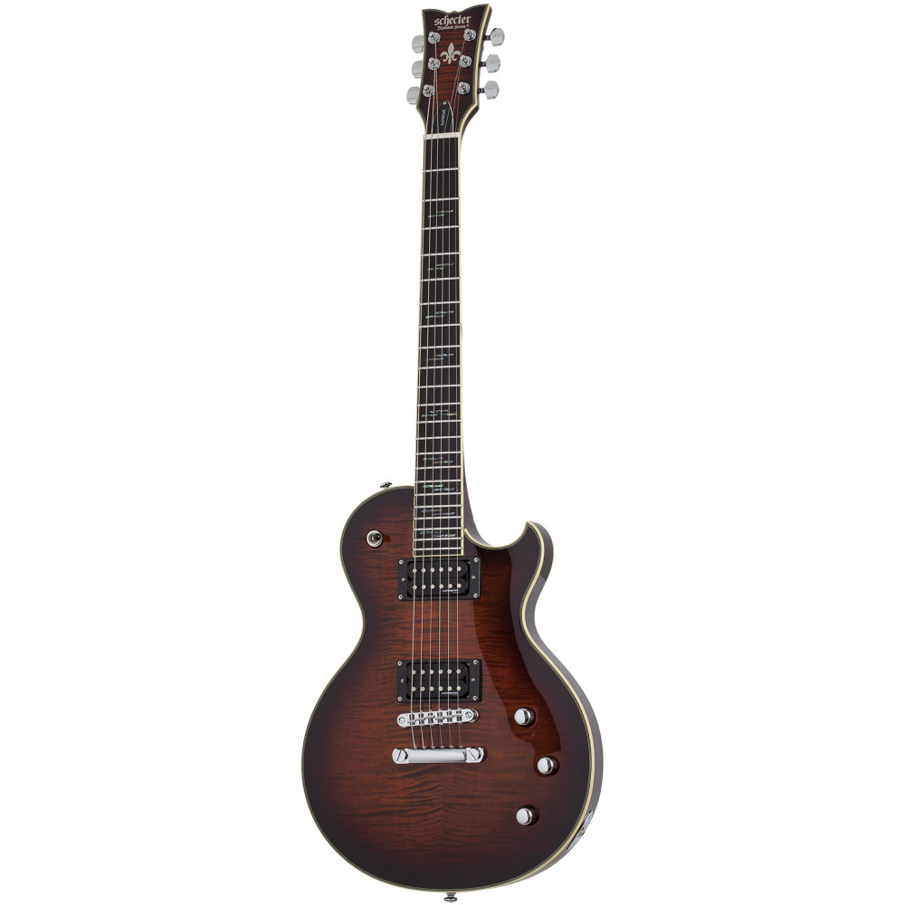 Электрогитара SCHECTER [SOLO-II SUPREME CEB] электрогитара 6-струнная, корпус: красное дерево, гриф: красное дерево, накладка: черное дерево, 22 лада, цвет: Cat's Eye Black Burst (CEB)