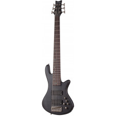 Бас-гитара SCHECTER [STILETTO STUDIO-6 STBLS] бас-гитара 6-струнная, корпус: красное дерево, топ: огненный клен, гриф: клен/орех, накладка: палисандр, цвет: See-Thru Black Satin (STBLS)