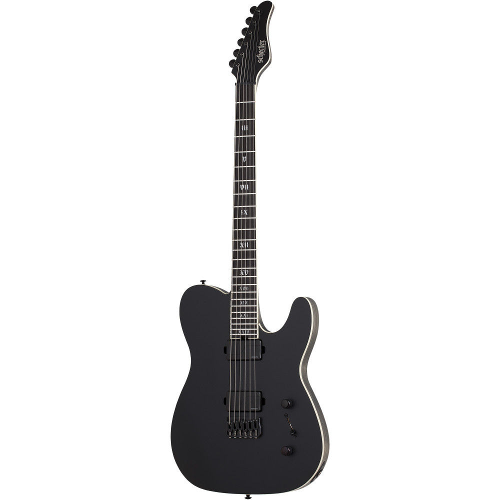 Электрогитара SCHECTER [PT SLS ELITE "EVIL TWIN" SBK] электрогитара 6-струнная, корпус: болотный ясень, топ: огненный клен, гриф: клён/орех/падук, накладка: черное дерево, 24 лада, цвет: Satin Black (SBK)