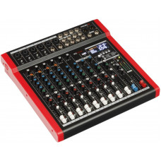 Микшерный пульт PROEL [MQ1222X] 12-ти канальный, 24 бит/48 кГц DSP, Bluetooth, медиа-плеер, 4x Combo XLR мик./лин. входа, 2x XLR+1/4" TRS (L/R) стерео мик./лин. входа, 2x XLR+1/4" TRS Main вых., 2x2 USB аудио интерфейс, 2x USB-A порта