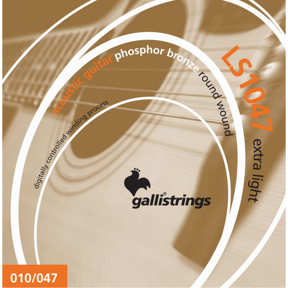 Комплект струн GALLI STRINGS [LS1047 EXTRA LIGHT] для акустической гитары
