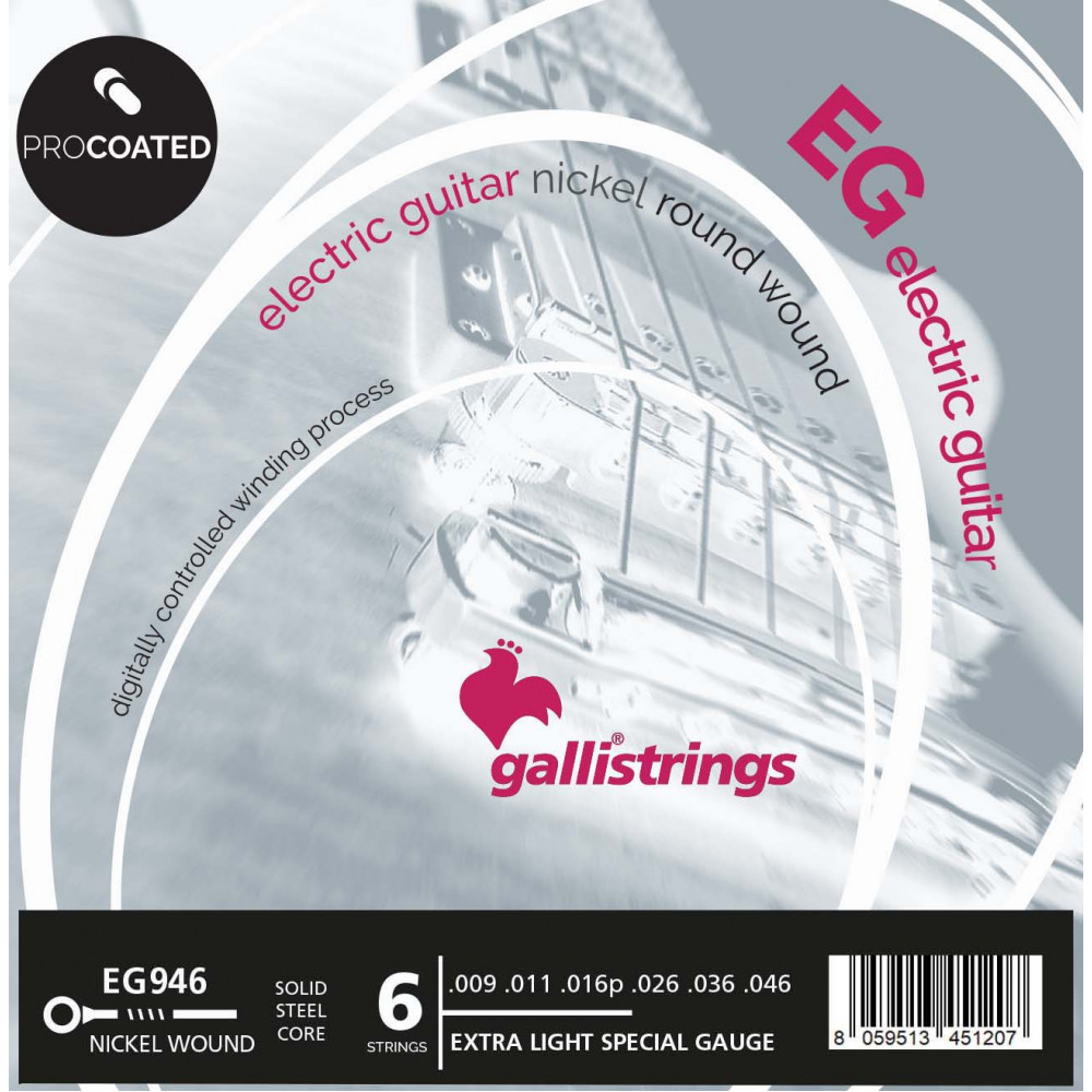 Комплект струн GALLI STRINGS [EG0946] для 6-струнной электрогитары