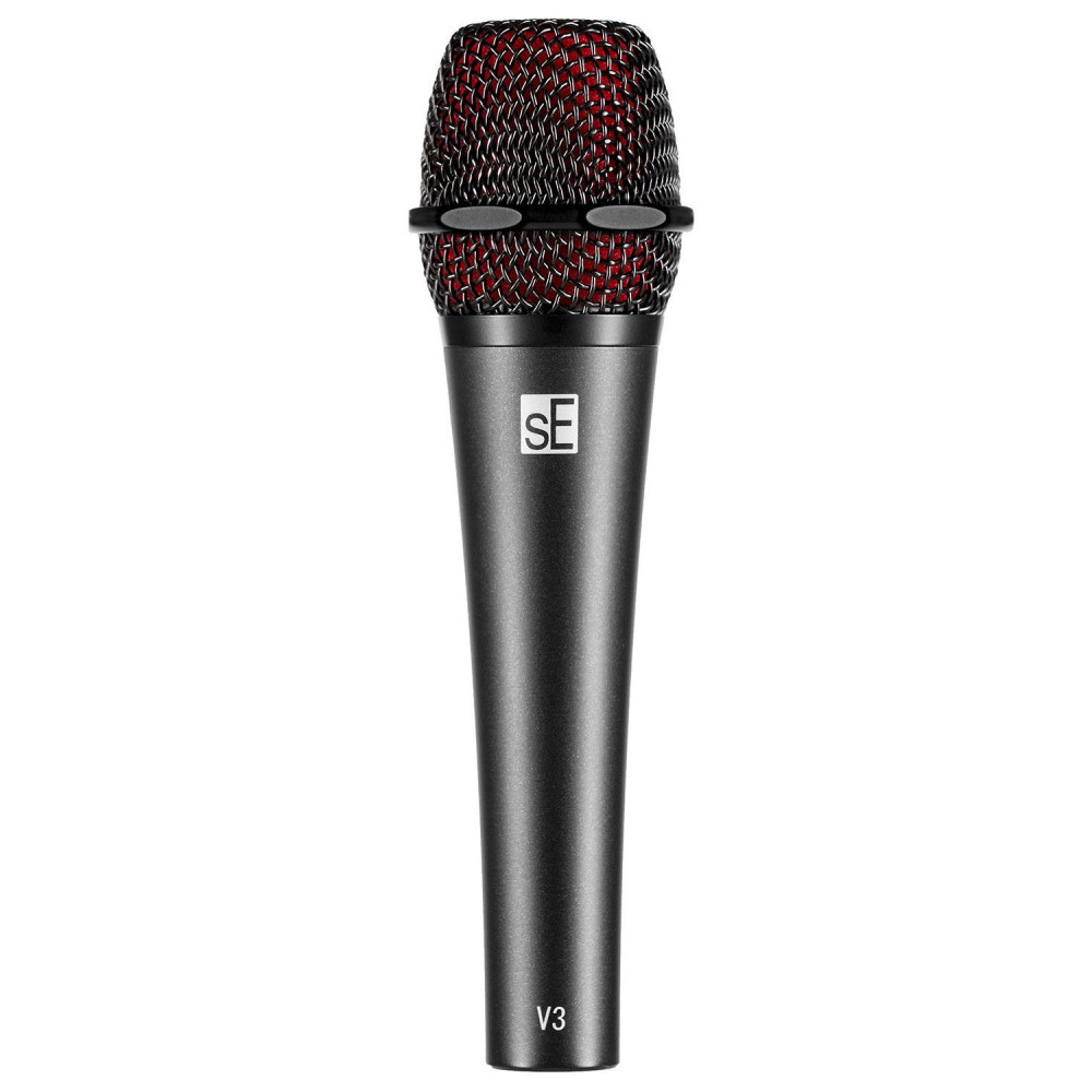 Микрофон динамический sE Electronics [V3] 50 Гц - 16 кГц, кардиоида, комплектация: микрофонный зажим, адаптер с резьбой, чёрная ветрозащита, транспортировочный чехол на молнии