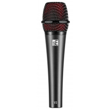 Микрофон динамический sE Electronics [V3] 50 Гц - 16 кГц, кардиоида, комплектация: микрофонный зажим, адаптер с резьбой, чёрная ветрозащита, транспортировочный чехол на молнии