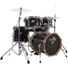 Ударная установка из 5 барабанов TAMBURO [T5NCP20BSSK] Бочка 20X16, томы 10X8, 12X9, 14X14, малый 14X5,5. Стойка для тарелки журавль, стойка хай-хэт, стойка для малого барабана, стул, педаль бас-барабана. Цвет Black Sparkle. Без тарелок.