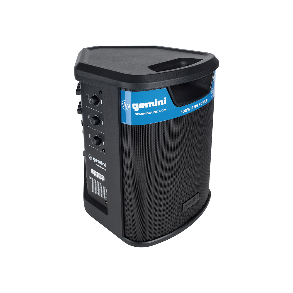 Акустическая система Gemini [GPSS-650 MKII] Активная, 2-х полосная, 50 Гц 20 кГц, RMS/Peak 100/400 Вт, Bluetooth, TWS, EQ, Li-ion АКБ