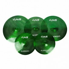 Комплект тарелок KINGDO LOW VOLUME SET 14"+16"+18"+20" GREEN, специальный сплав, medium, звучание тихое