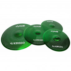 Комплект тарелок KINGDO LOW VOLUME SET 14"+16"+20" GREEN, специальный сплав, medium, звучание тихое