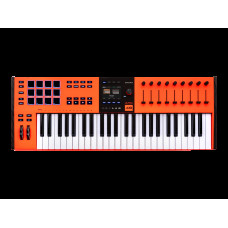 MIDI клавиатура Arturia [KeyLAB 49 MK3 Ultra Edition] 49 клавиш, полувзвешенная механика, дисплей, 12 пэдов, 9 фейдеров, 9 поворотных регуляторов, 3 входа для подключения педалей, MIDI in/out, USB-C