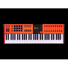MIDI клавиатура Arturia [KeyLAB 61 MK3 Ultra Edition] 61 клавиша, полувзвешенная механика, дисплей, 12 пэдов, 9 фейдеров, 9 поворотных регуляторов, 3 входа для подключения педалей, MIDI in/out, USB-C