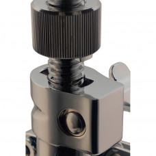 Стул для барабанщика STAGG [DT-52R] профессиональный, высота 45-60 см, диаметр сиденья 320 мм, стальная ось с резьбой и фиксатором с памятью, инновационная прорезь на оси для повышения стабильности, вес 4,5 кг, покрытие черный винил, отделка хром