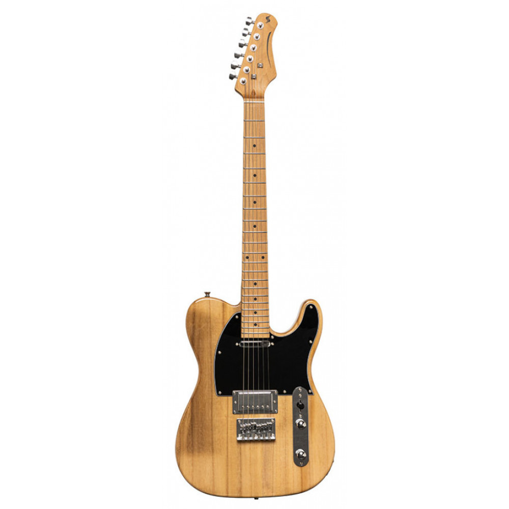 Электрогитара STAGG [SET-PLUS NAT] 6-ти струнная, корпус павловния, гриф клен, накладка клен, мензура 648 мм, 22 лада, звукосниматели 1х сингл, 1х хамбакер, регуляторы 1x громкости, 1x тона, 3-х поз. переключатель, колки литые, цвет натуральный