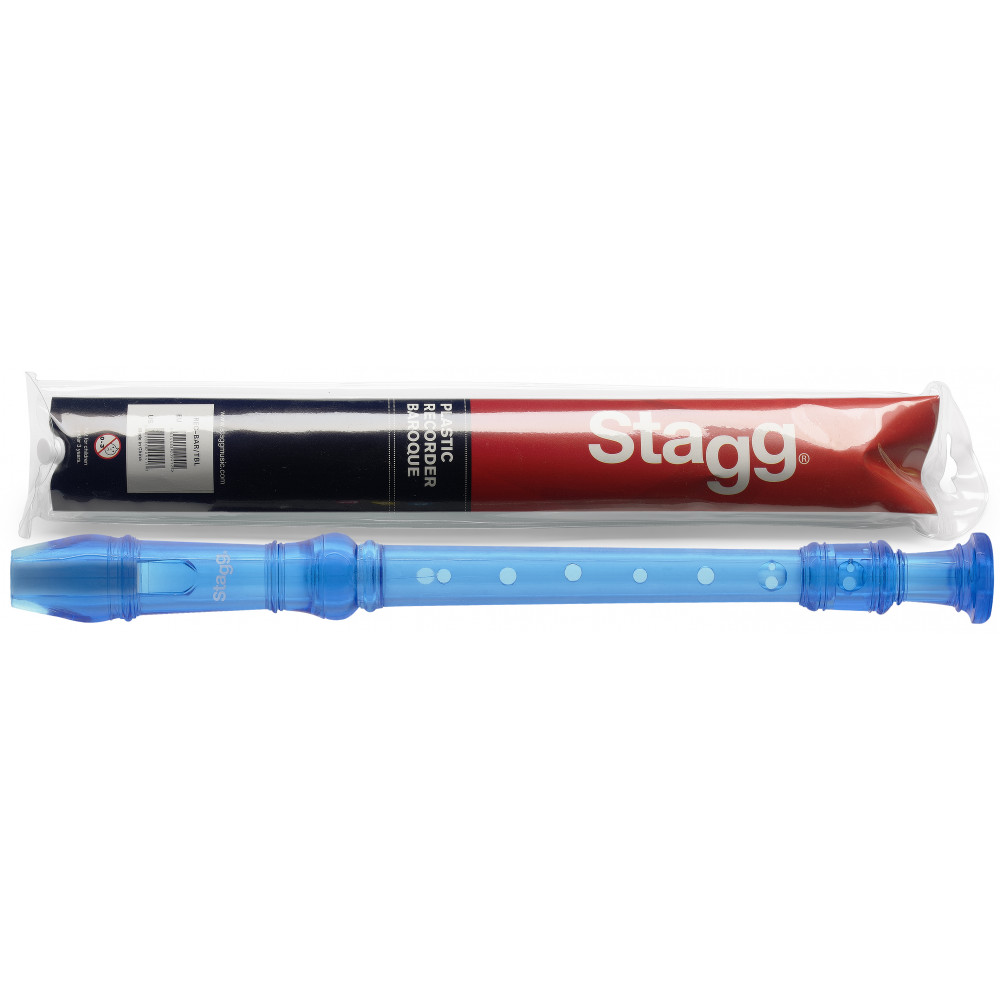 Блокфлейта STAGG [REC-BAR/TBL] сопрано, барокко аппликатура, материал пластик, цвет прозрачный голубой, в комплекте мягкий футляр и шомпол для чистки, размеры (в упаковке) 310х30х30 мм, вес (в упаковке) 0,1 кг
