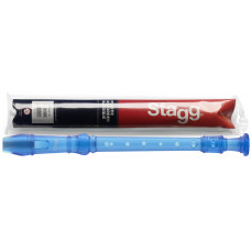 Блокфлейта STAGG [REC-BAR/TBL] сопрано, барокко аппликатура, материал пластик, цвет прозрачный голубой, в комплекте мягкий футляр и шомпол для чистки, размеры (в упаковке) 310х30х30 мм, вес (в упаковке) 0,1 кг