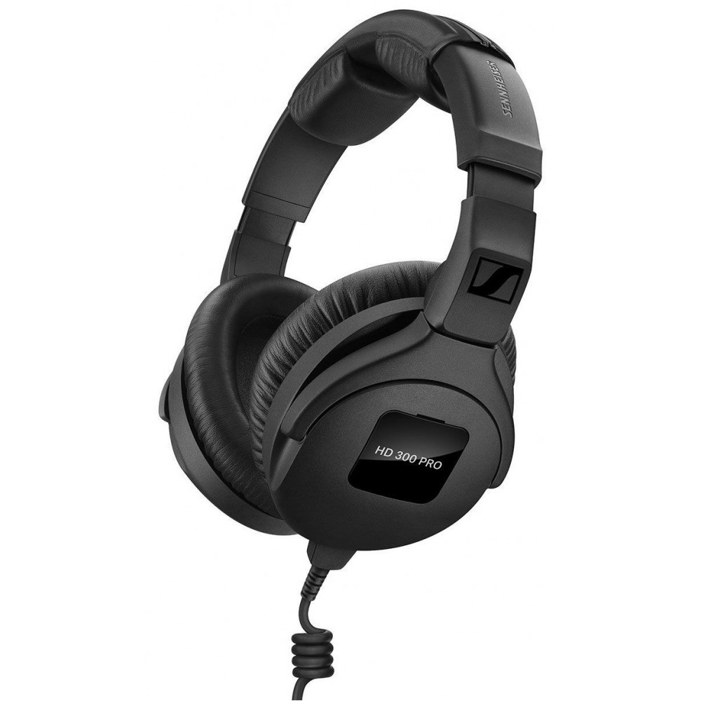 Закрытые динамические мониторные наушники Sennheiser [HD 300 PRO] Диапазон: 625000Гц, импеданс: 64Ом, чувствительность: 108дБ, вес: 297г, кабель 1,55м (3,5мм + адаптер 6,3мм).