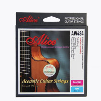 Комплект струн для акустической гитары Alice AW434-L, бронза 80/20, 12-53