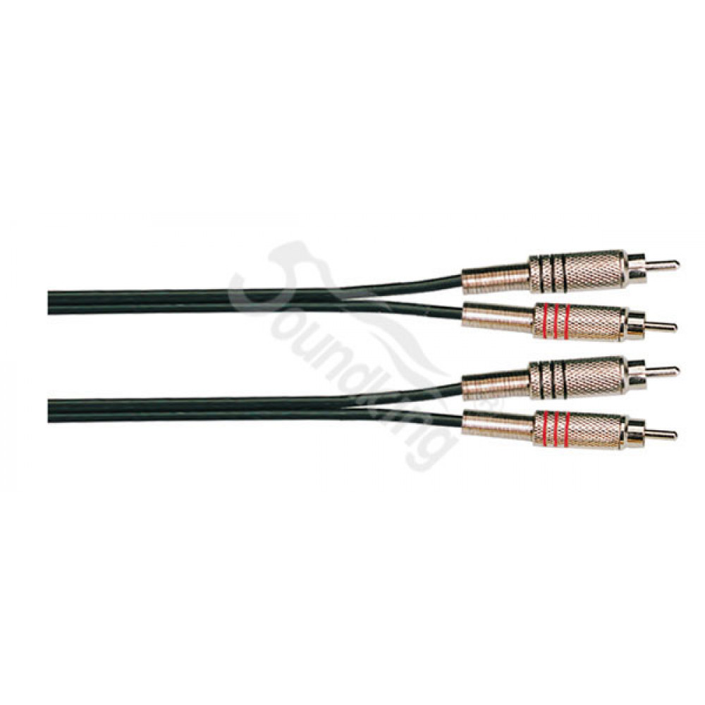 BB404-3M Кабель акустический, 2хRCA — 2хRCA, 3м, Soundking