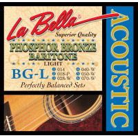 Комплект струн для гитары баритон La Bella BG-L, фосфорная бронза, 14-70