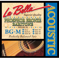 Комплект струн для гитары баритон La Bella BG-M, фосфорная бронза, 15-80