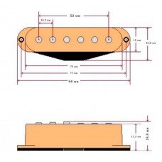 BGP401B True Vintage Stratocaster Звукосниматель магнитный, бриджевый, черный, Bagdasar guitars