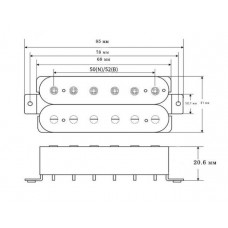 BGP501NC Vintage PAF Звукосниматель магнитный, нековый, хром, Bagdasar guitars