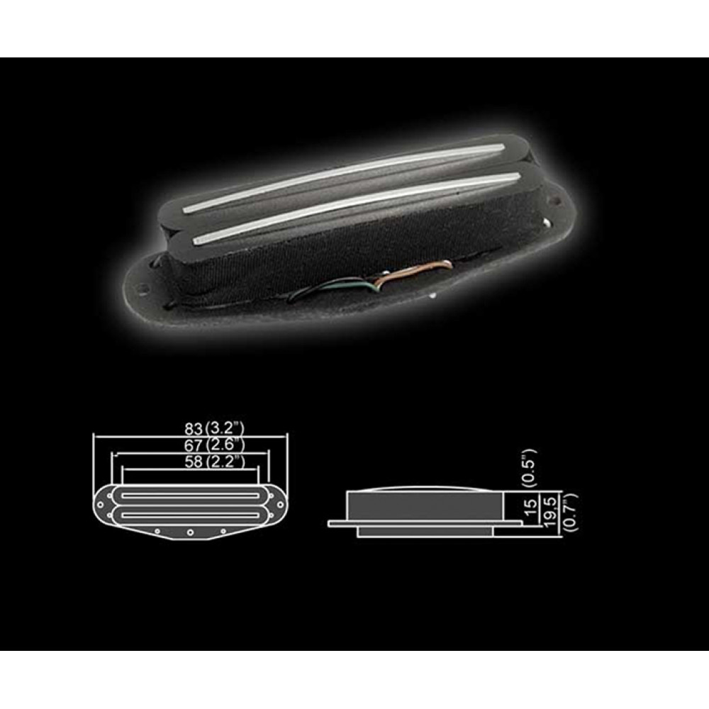 BHS-95ANeck-BK Звукосниматель магнитный, сингл, нековый, черный, Belcat
