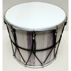 BK-12Msv Барабан кавказский 12" с верёвкой, 31х30,3см, светлый мрамор, Мастерская Бехтеревых