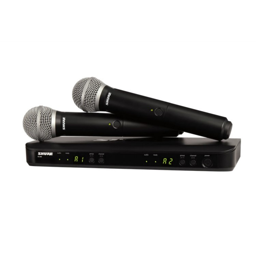BLX288E/PG58-M17 Беспроводная микрофонная система, 2 ручных передатчика, 662-686 МГц, Shure
