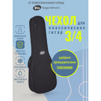 Чехол для классической гитары BAG&music BM1242 Classic Junior 3/4, 3/4, черный