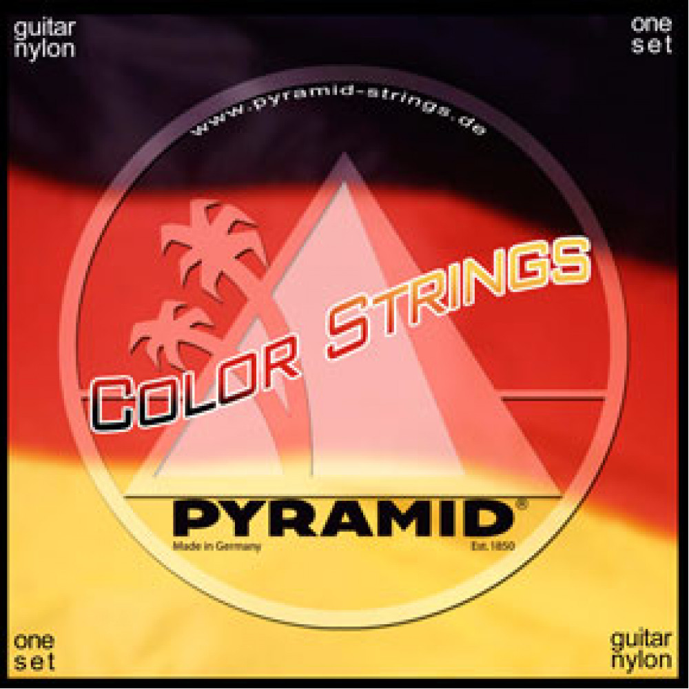 C341200 Color Комплект струн для классической гитары, цветные, медь, Pyramid