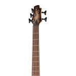 Бас-гитара 5-струнная Cort C5-Plus-OVMH-ABB Artisan Series, коричневая