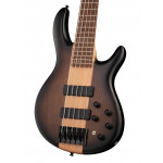 Бас-гитара 5-струнная Cort C5-Plus-OVMH-ABB Artisan Series, коричневая