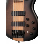 Бас-гитара 5-струнная Cort C5-Plus-OVMH-ABB Artisan Series, коричневая
