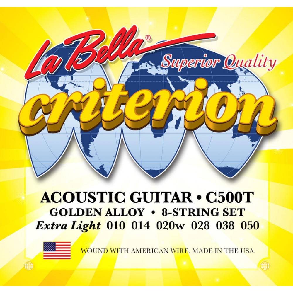 C500T Criterion Комплект струн для акустической гитары, бронза 80/20, 10-50, La Bella