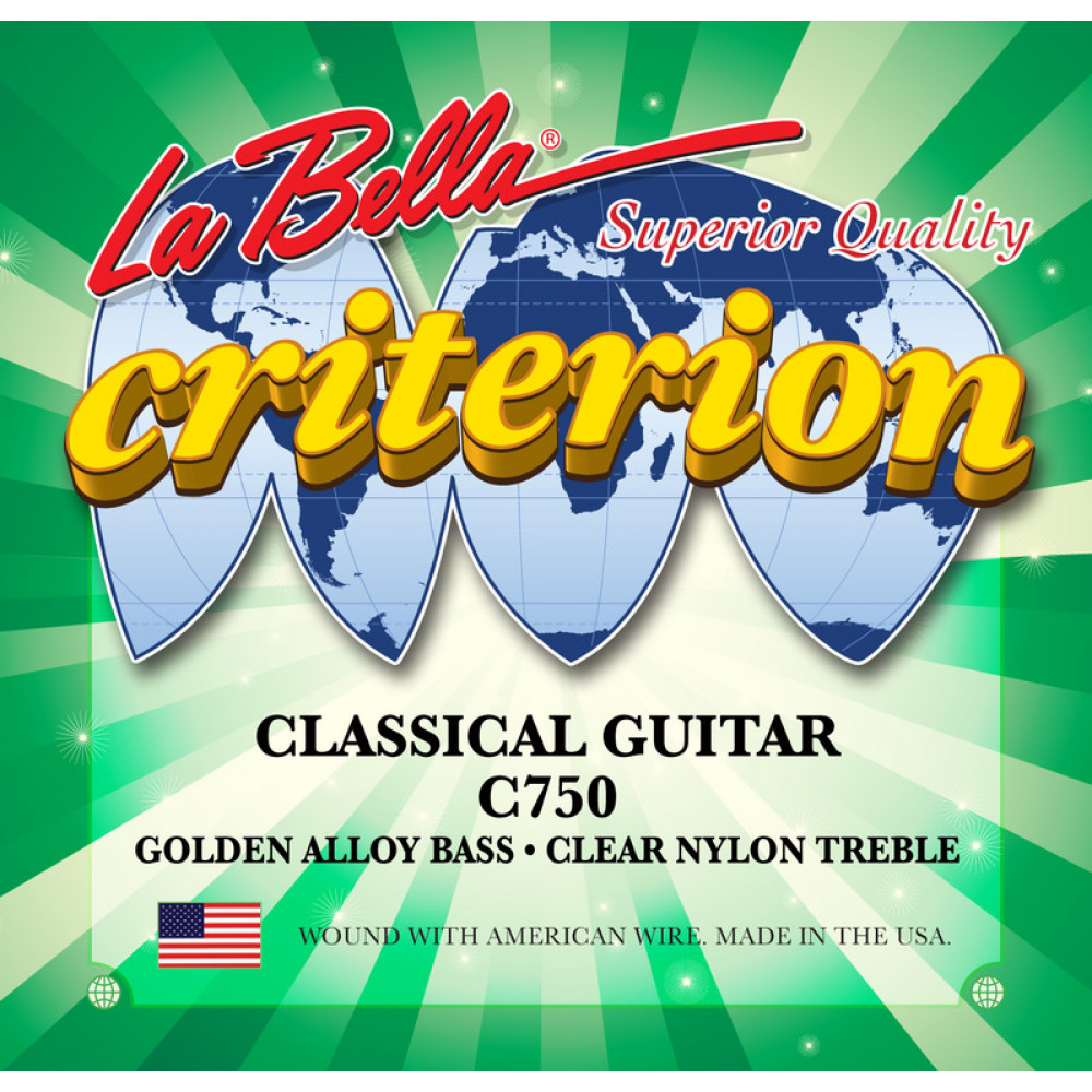 C750 Criterion Комплект струн для классической гитары, бронза 80/20, La Bella