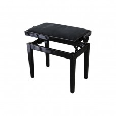 Hidrau BG27 Black Gloss (TC9)  банкетка, цвет черный полированный, сидение бархат цвет черный 