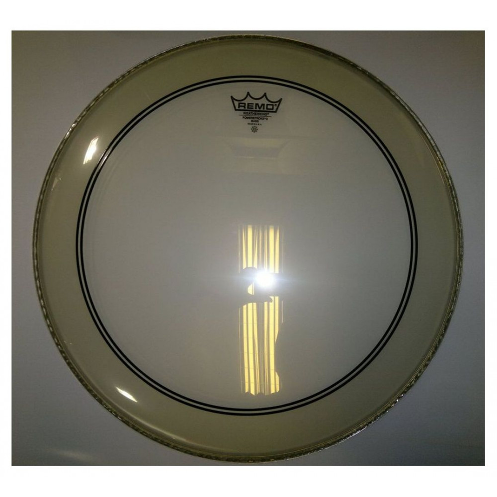 Remo P3-1320-C2  20"Powerstroke clear,пластик для бас бараб.,прозрачн.с демп.кольцом,наклейка в