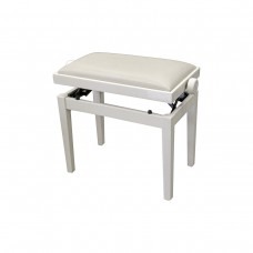 Hidrau BG27 White Gloss (L25)  банкетка, цвет белый полированный, сидение кожа цвет бежевый