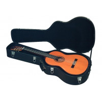 Фигурный кейс для классической гитары ROCKCASE RC10608 B/SB, деревянная основа, черный tolex