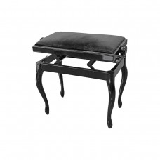 Hidrau BG200 Black Gloss (TC9)  банкетка, черная полированная, сидение черный бархат