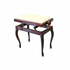 Hidrau BG200 Mahogany Gloss 3 (L25)  банкетка, полированное красное дерево, бежевая кожа
