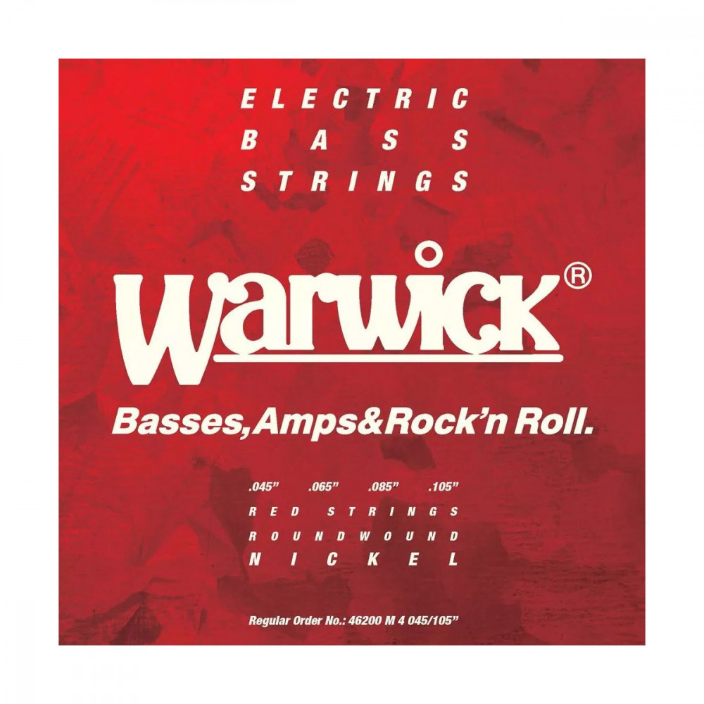 Warwick 46200M4  струны для бас-гитары Red Label 45-105, никель