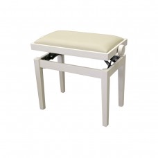Hidrau BG27 White Gloss (LW)  банкетка, цвет белый полированный, сидение кожа цвет белый