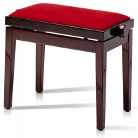 Банкетка HIDRAU BG27 Mahogany Gloss 3 (TC5), красное дерево полированное, сидение бархат красный
