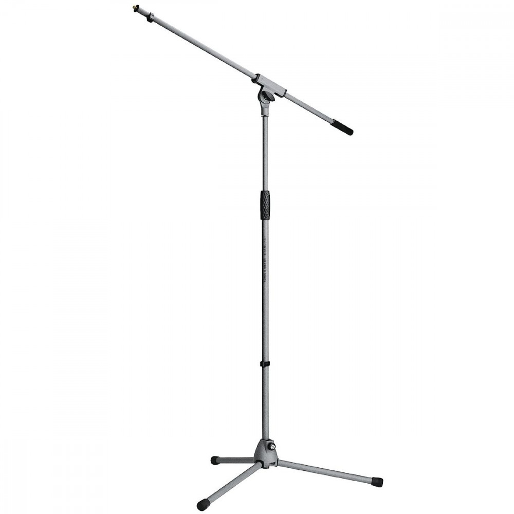 K&M 21060-300-87  микрофонная стойка "журавль", серая, Soft-Touch, 925-1630 мм